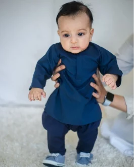 Blue Navy Kurta Classic – Baby Boy Kurta Pajama Shalwar Kameez  Pakistani Ramadan, Eid, Wedding, Shaadi, Mehendi, Holi