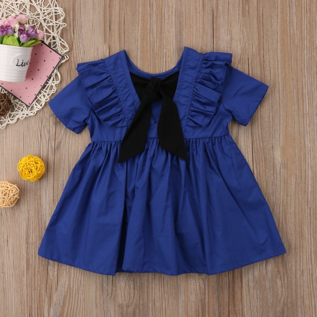 Kids Girls Dress Toddler Kids Baby Girl Dress Long Sleeve Casual