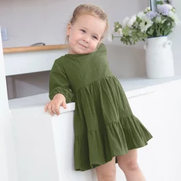 Kids Girls Dress Toddler Kids Baby Girl Dress Long Sleeve Casual Dresses