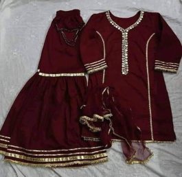 Baby Maroon Dress NIFDO Brand