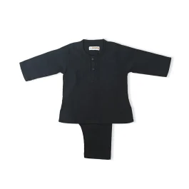 Black New Born Baby Kurta Pajama