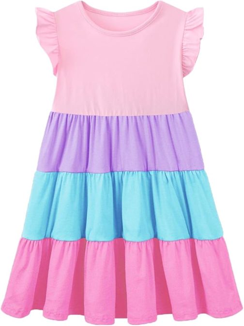 Little Girls Short Sleeve Dresses