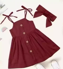 Maroon, Noodle strap dress NIFDO Brand