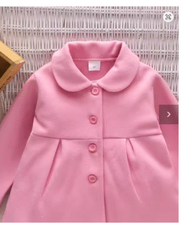 Autumn Dress Girl Baby Pink Sweet Warm Flip