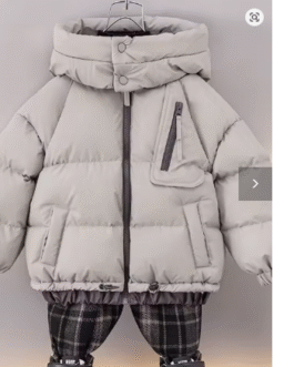 Boys Hooded Down Jackets Children